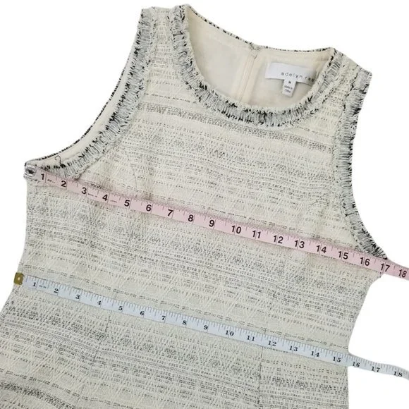 Adelyn Rae Fit and Flare Mini Cotton Sleeveless Ivory Dress SZ M - Picture 12 of 13
